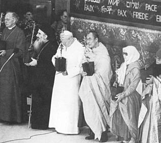 John Paul II with heretics, schismatics and pagans