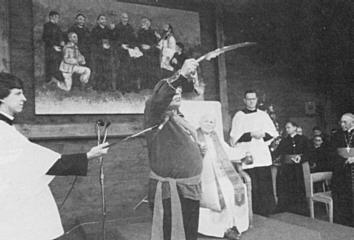 John Paul II with Indian Chief who worships the Grand Spirit