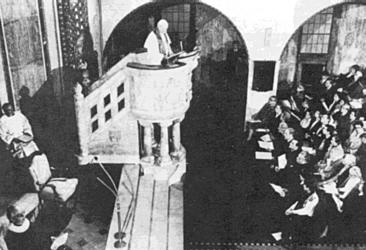 John Paul II preaching to the Lutheran Church