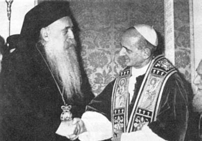 Paul VI and schismatic Eastern Orthodox Patriarch